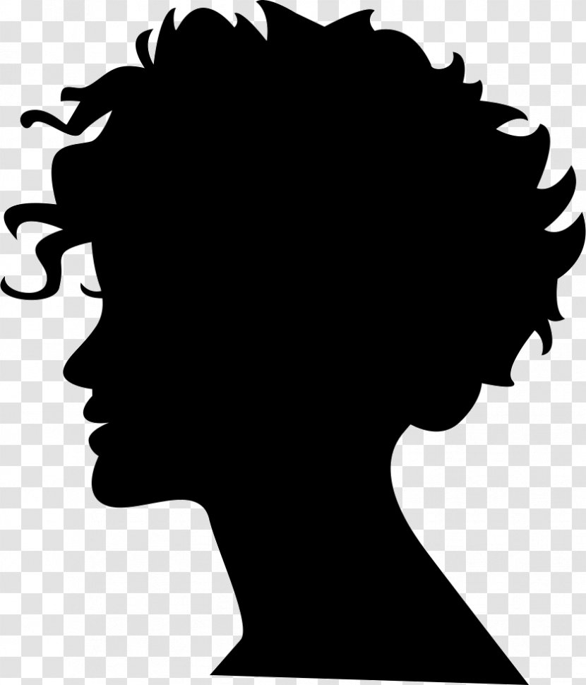 Silhouette Woman Clip Art - Monochrome Photography - Women Hair Transparent PNG