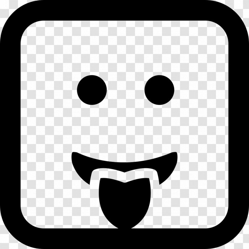 Emoticon Symbol - Black And White Transparent PNG