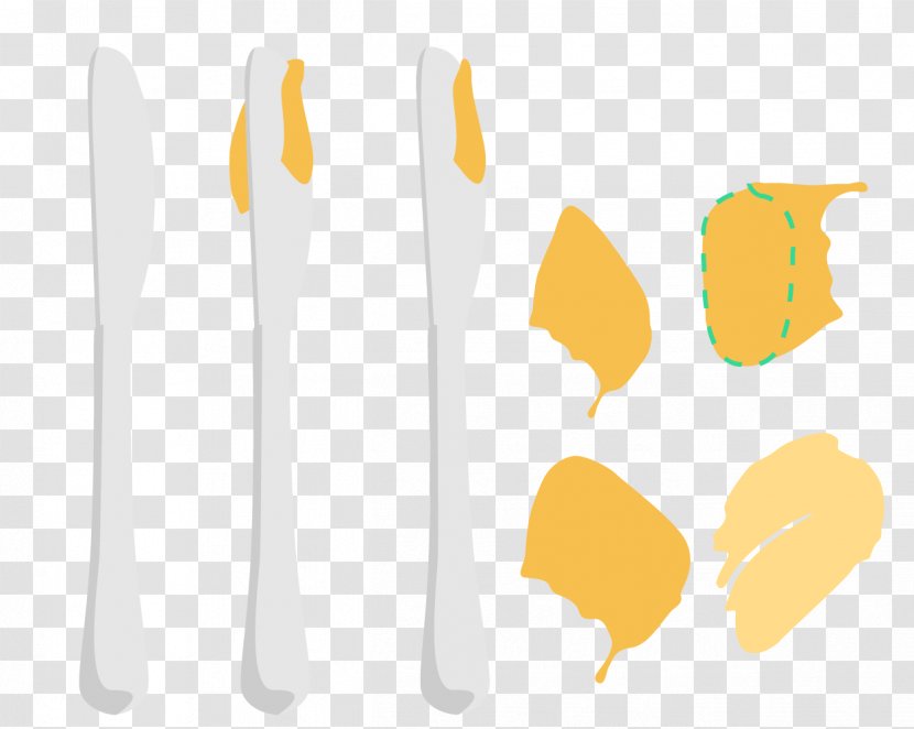 Spoon Font - Yellow - Peanut Kernel Transparent PNG