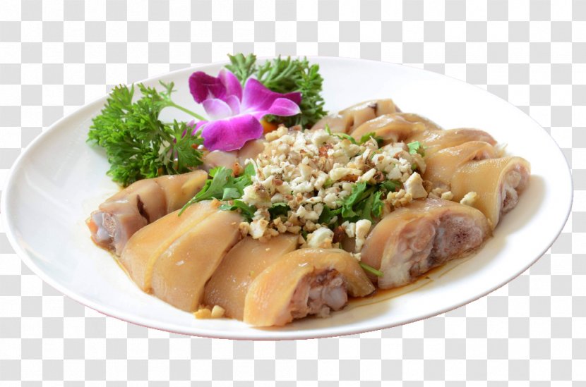 Chinese Cuisine White Cut Chicken Ginger Tea Pungency - Pigs Trotters - Trotter Transparent PNG