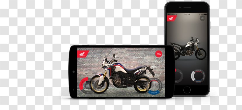 Honda Africa Twin Motorcycle Smartphone Dakar Rally - Motogadget Transparent PNG