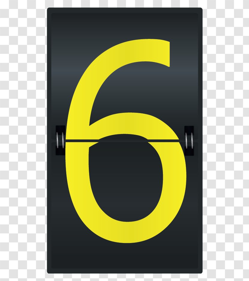 Brand Yellow Circle - Sports Counter Number Six Clipart Image Transparent PNG