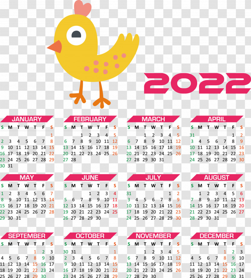 2022 Calendar Year 2022 Calendar Yearly 2022 Calendar Transparent PNG