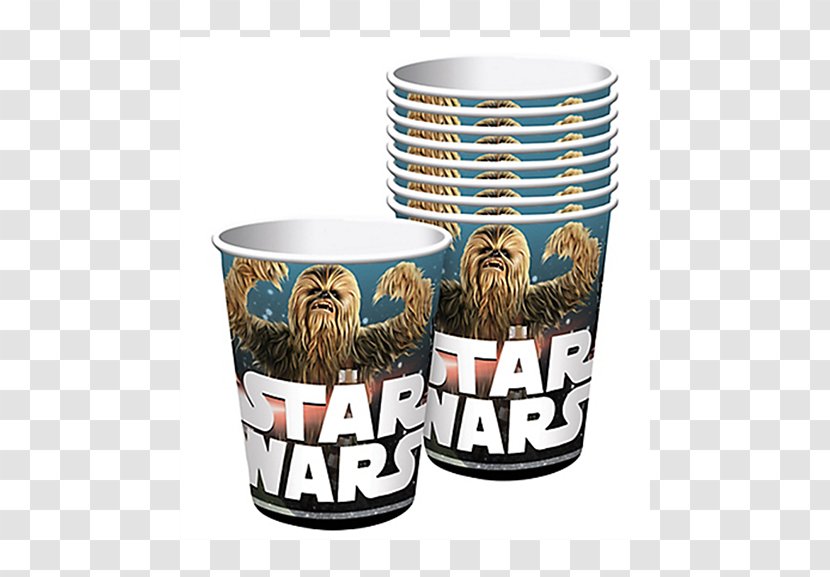 Chewbacca Star Wars Birthday Party Jedi - Cup Transparent PNG