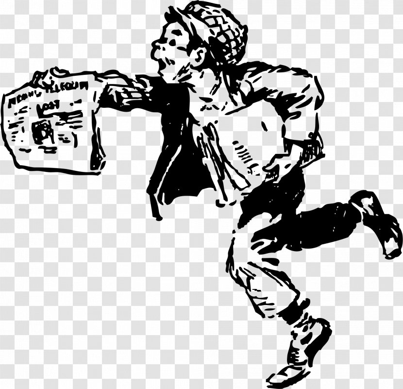 Paperboy Newspaper Drawing Clip Art - Royaltyfree - Realistic Clipart Transparent PNG