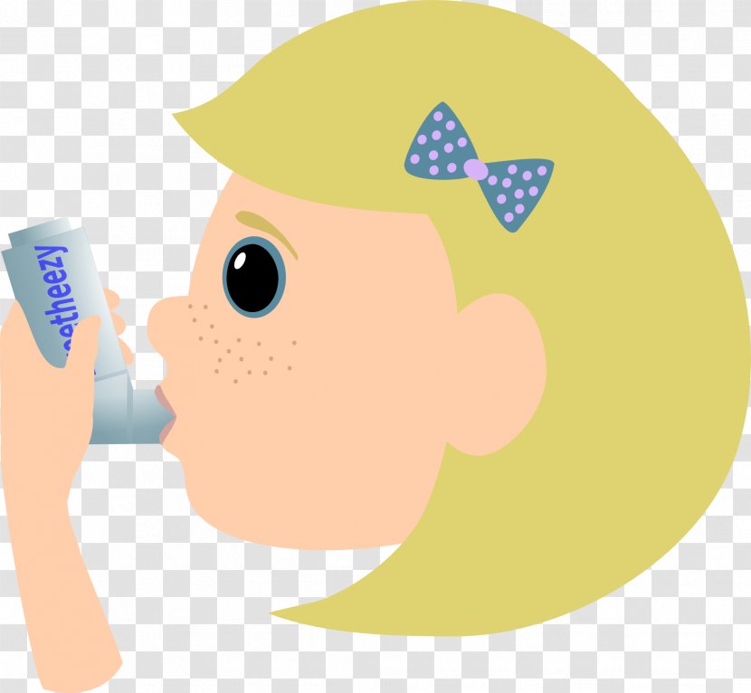 Metered-dose Inhaler Asthma Clip Art - Smile - Child Transparent PNG