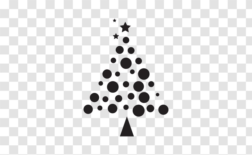 Santa Claus Christmas Tree - Black - Patterns Transparent PNG