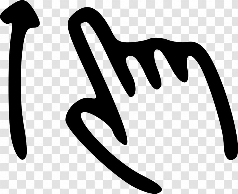 Thumb White Line Logo Clip Art - Hand Transparent PNG