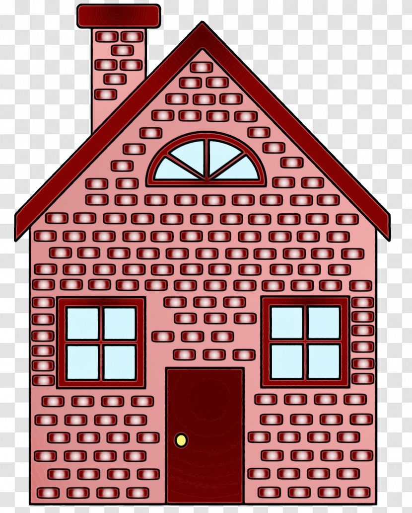 House Building Brick Wall Facade - Three Little Pigs - Roof Transparent PNG