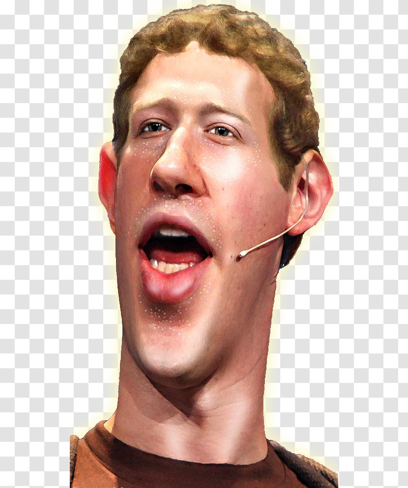 Cheek Chin Nose Forehead Mouth - Head - Mark Zuckerberg Transparent PNG