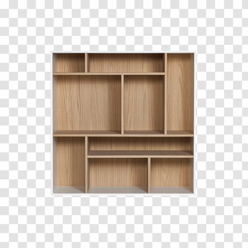 Shelf Bookcase Library Design Oak - Wood Stain - Light Grey Transparent PNG
