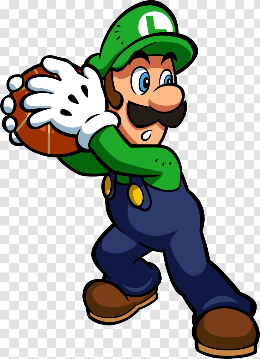 Mario & Luigi: Superstar Saga Bros. Luigi's Mansion Hoops 3-on-3 - Cartoon - Luigi Transparent PNG