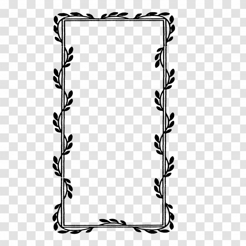 Leaf Rectangle Square - Monochrome Photography - Frame Transparent PNG