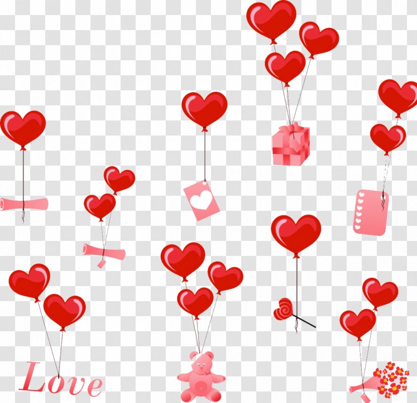 Valentine's Day Heart Clip Art - Christmas - Red Love Balloon Transparent PNG
