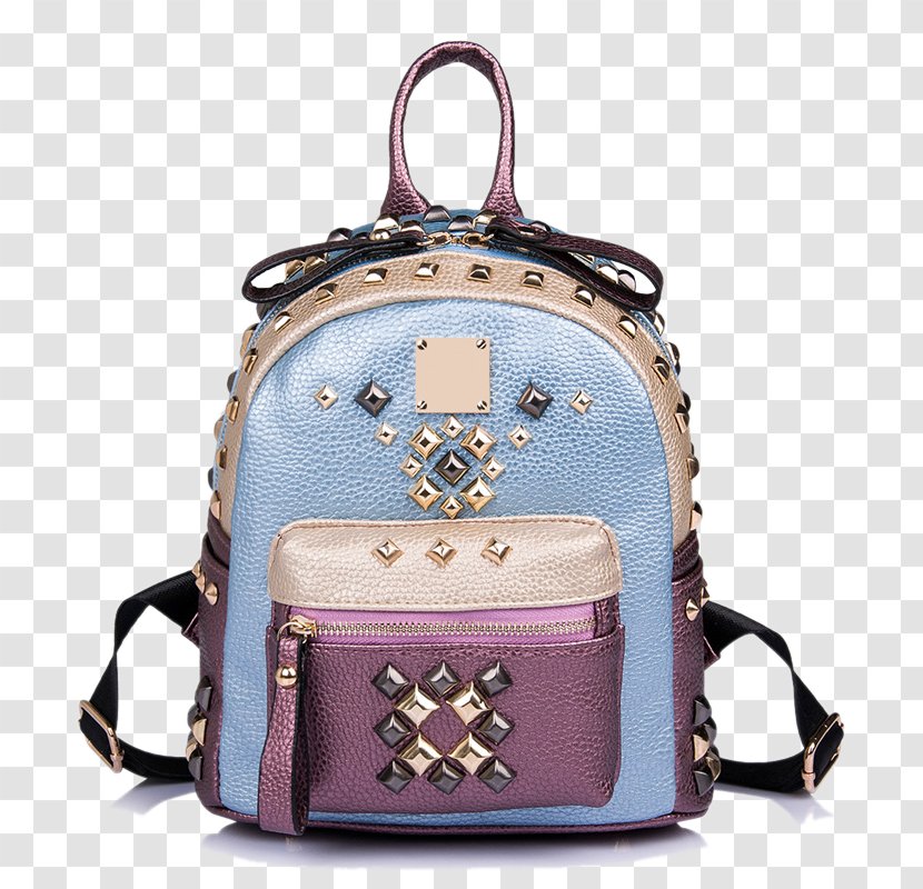 Handbag Backpack Pocket - Brand - Purple Decorative Orange Transparent PNG