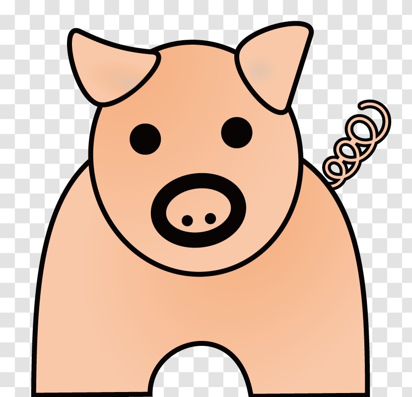 Porky Pig Domestic Clip Art - Head - Stick Figure Transparent PNG