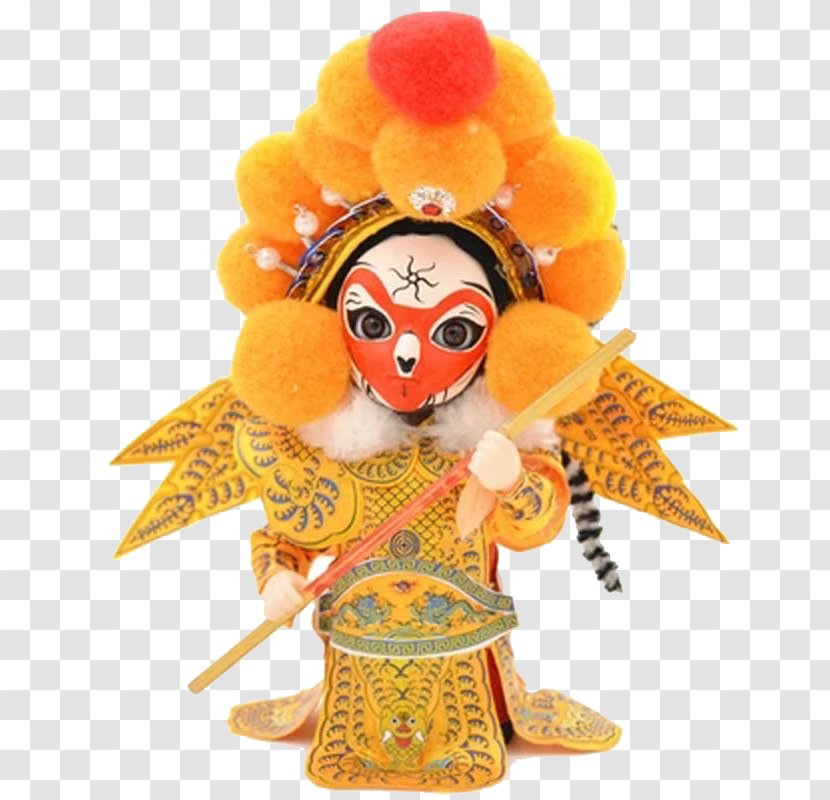 Beijing Sun Wukong Doll Peking Opera Chinese - Q Version - Monkey King People Transparent PNG