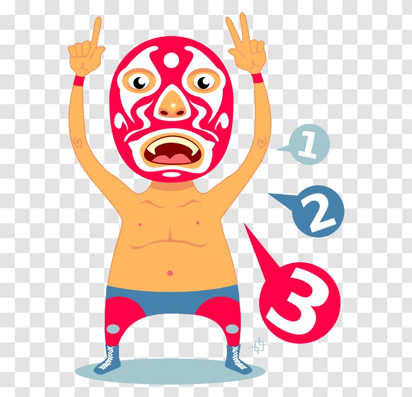 Lucha Libre Professional Wrestler Wrestling Mask Clip Art - Silhouette - Cartoon Mexican People Transparent PNG