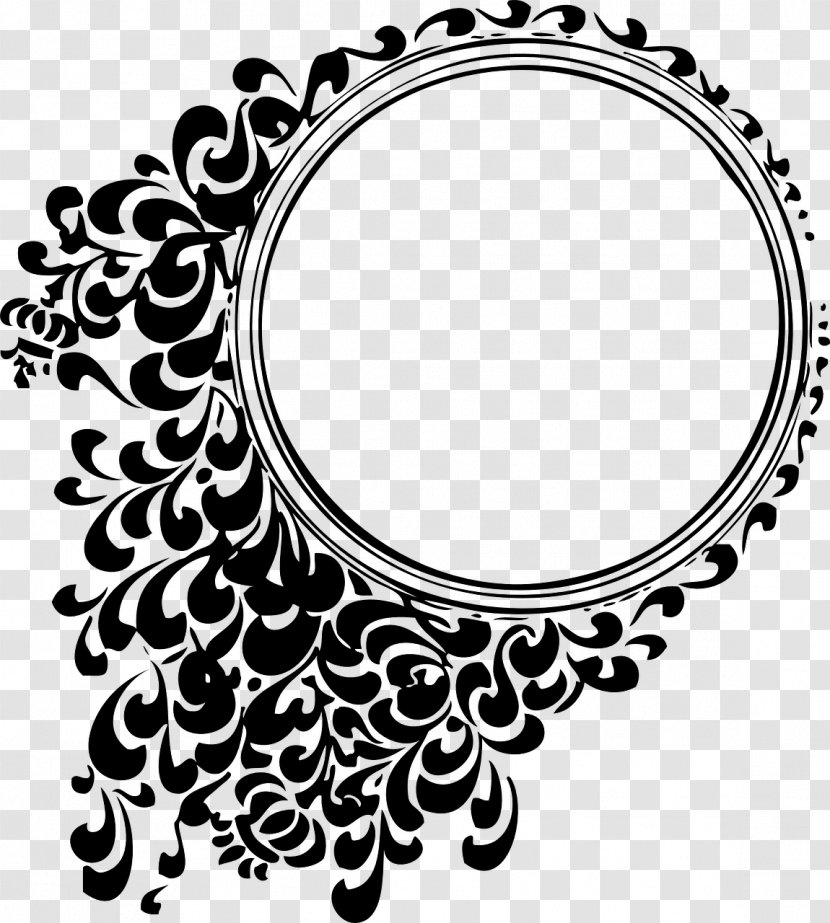 Graphic Design Clip Art - Black And White - Circle Border Transparent PNG