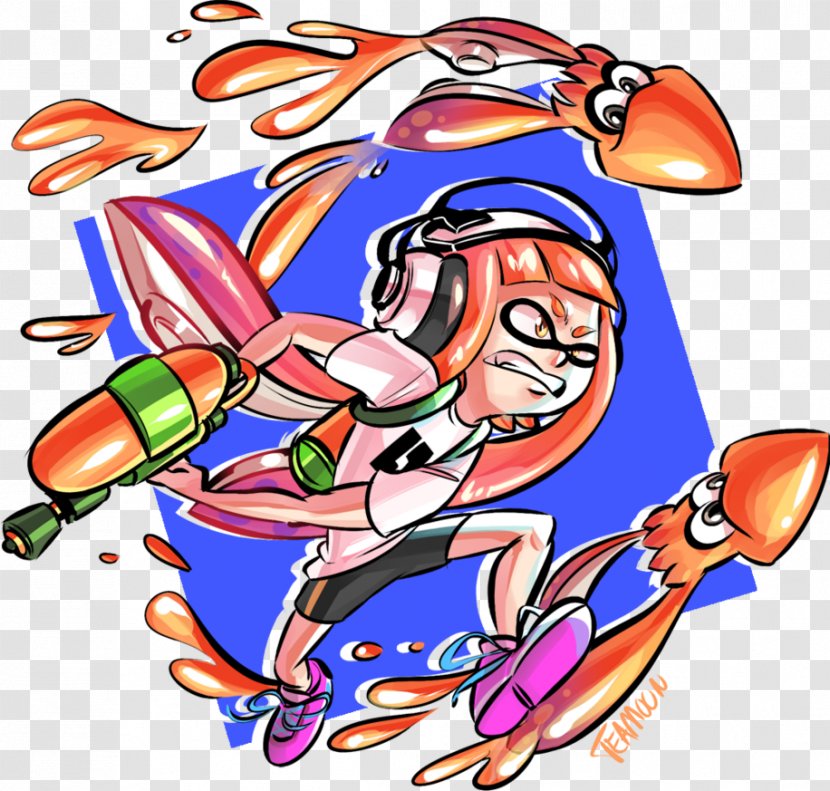 Splatoon Squid DeviantArt Drawing - Food - Squids Transparent PNG