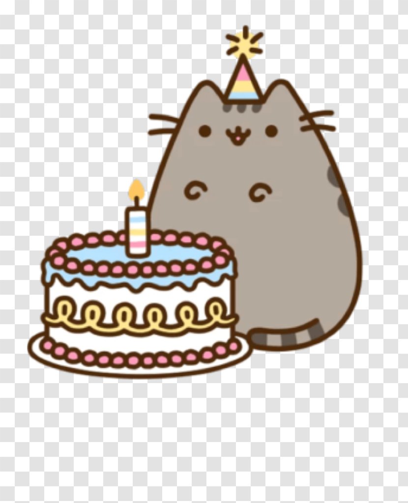 Pusheen Cat Birthday Cake Transparent PNG