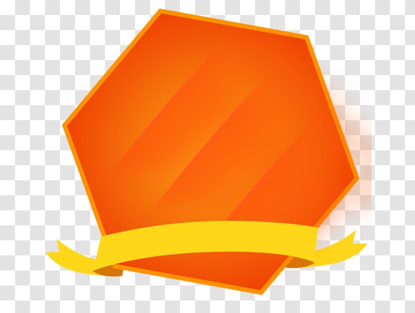 Orange Pentagon Clip Art - Rectangle - Topic Box Transparent PNG