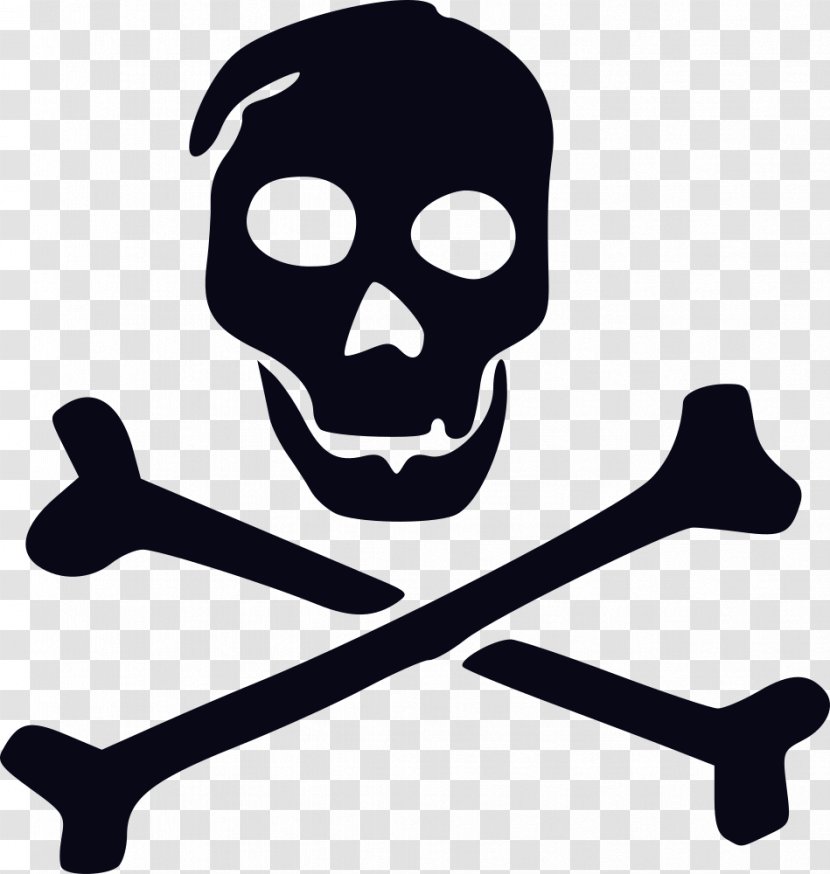 Jolly Roger Pirate Skull And Crossbones Clip Art Flag - Joint Transparent PNG