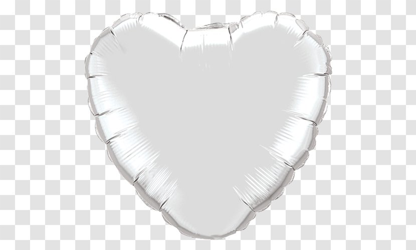 Mylar Balloon Heart BoPET White - Gold Transparent PNG