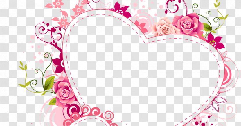Borders And Frames Picture Clip Art Heart Frame Flower Transparent PNG