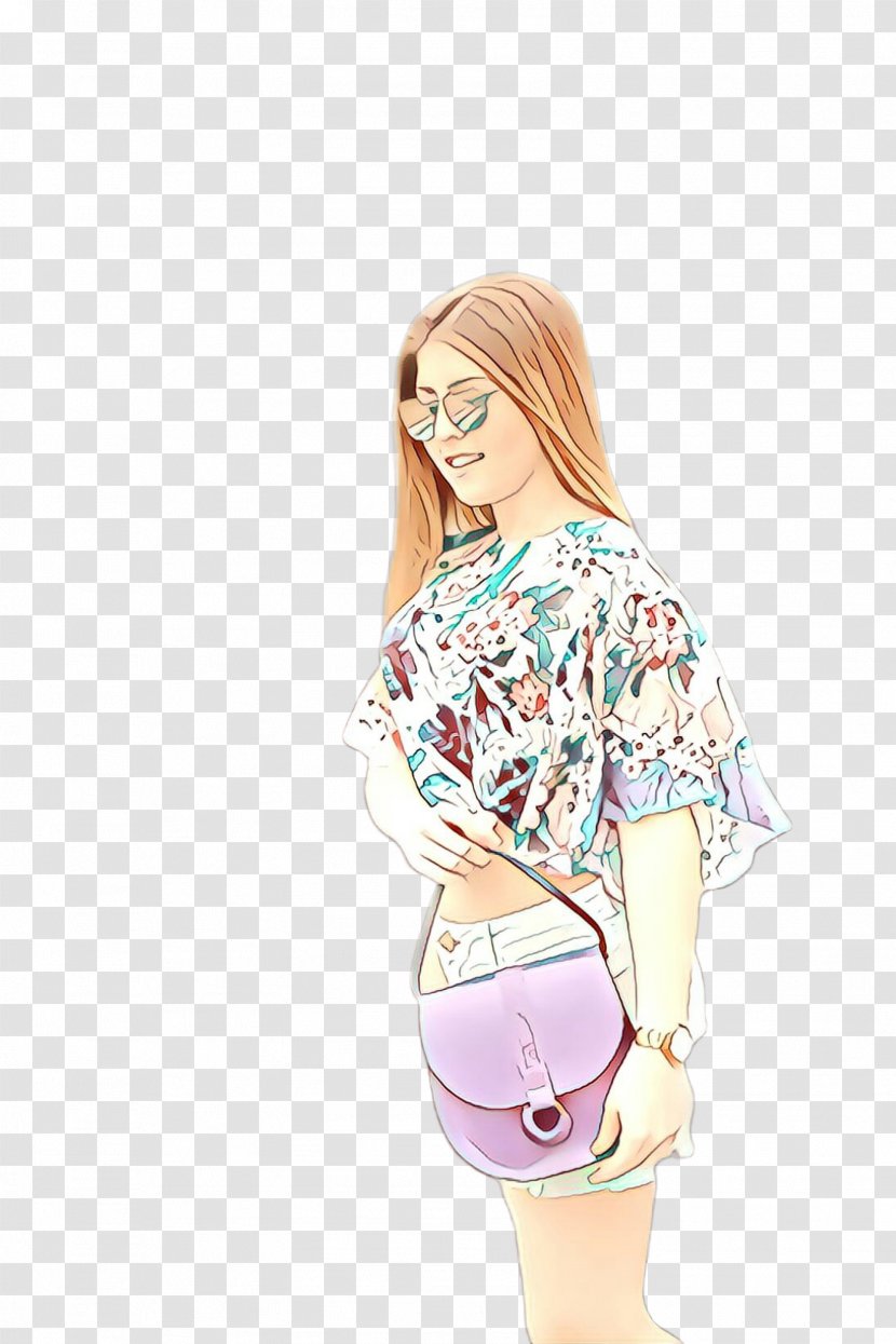 Clothing Shoulder Pink Joint Dress - Blouse - Top Transparent PNG