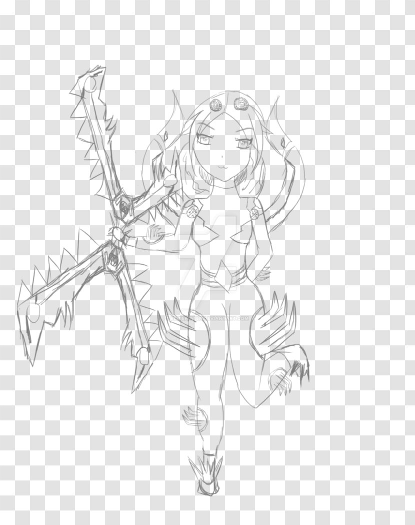 Fan Art Drawing Line Sketch - Paigeeworld - Irelia Transparent PNG