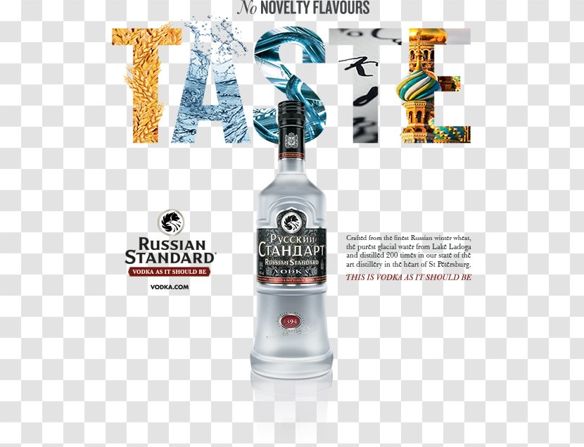 Liqueur Glass Bottle Vodka Russian Standard - Drink Transparent PNG