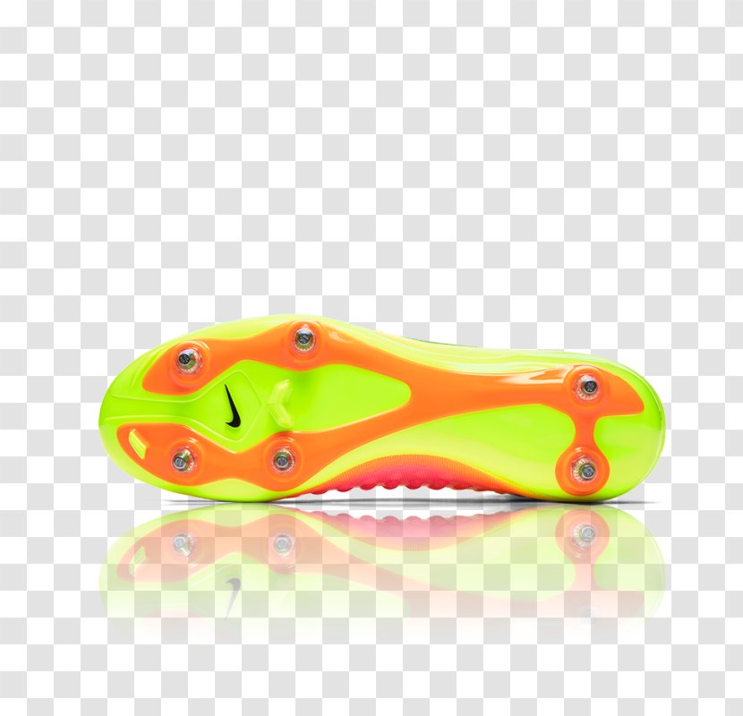 Nike Football Boot Shoe Orange S.A. Flip-flops - Flipflops Transparent PNG