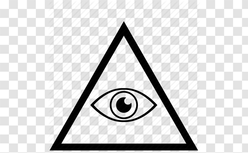 Illuminati Eye Of Providence Clip Art - Black And White - Cliparts Transparent PNG
