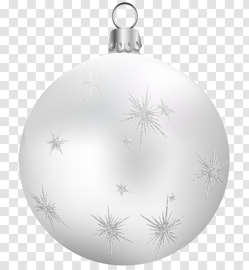 Christmas Ornament Black And White - Product Design - Transparent Ball Clipart Transparent PNG