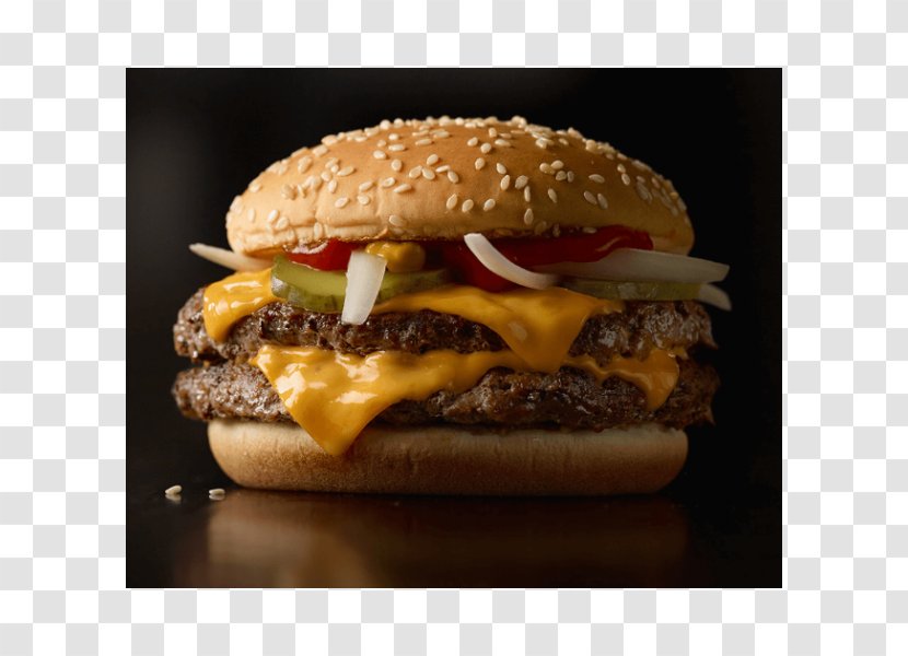 McDonald's Quarter Pounder Cheeseburger Hamburger Big Mac Fast Food - Swiss Cheese - Bacon Transparent PNG
