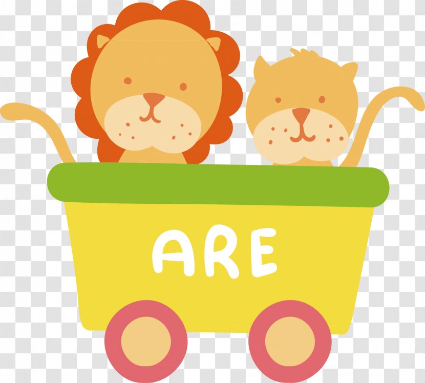 Child Infant Clip Art - Yellow - Vector Cartoon Lion Leopard Transparent PNG