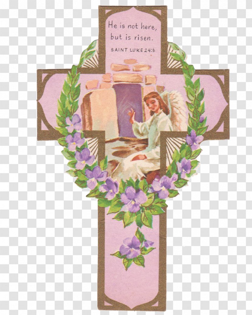 Christian Cross Easter Postcard Clip Art - Resurrection Transparent PNG