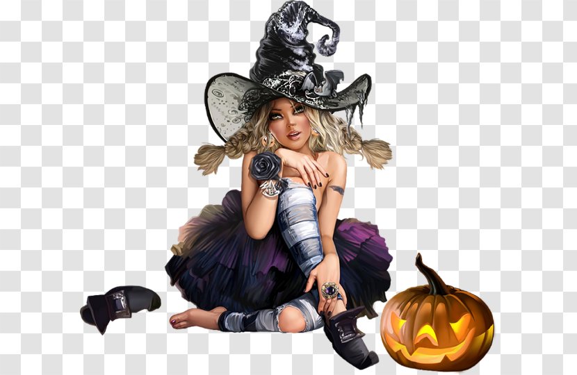 Witch Woman Drawing - Figurine Transparent PNG