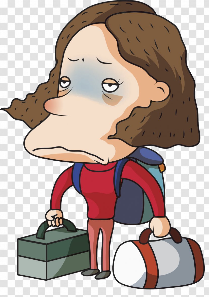 Woman With A Bag Illustration - Search Engine - Holding Something Transparent PNG