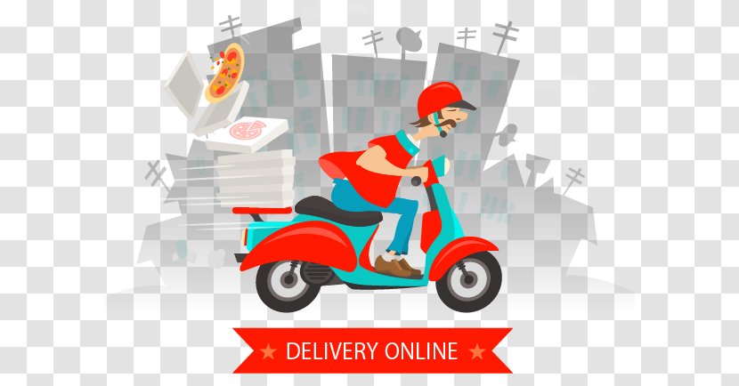 Delivery Logistics Download - Cartoon - Pizza Transparent PNG