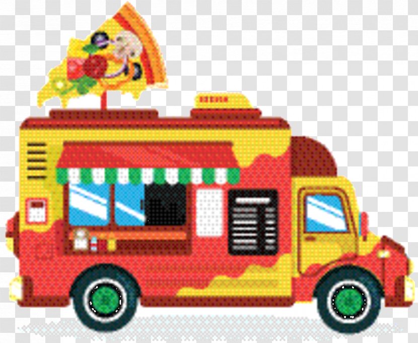 Pizza Car - French Fries - Toy Vehicle Truck Transparent PNG