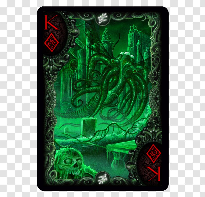 Call Of Cthulhu Bicycle Playing Cards Card Game - Silhouette - Hand-painted Boxes Transparent PNG
