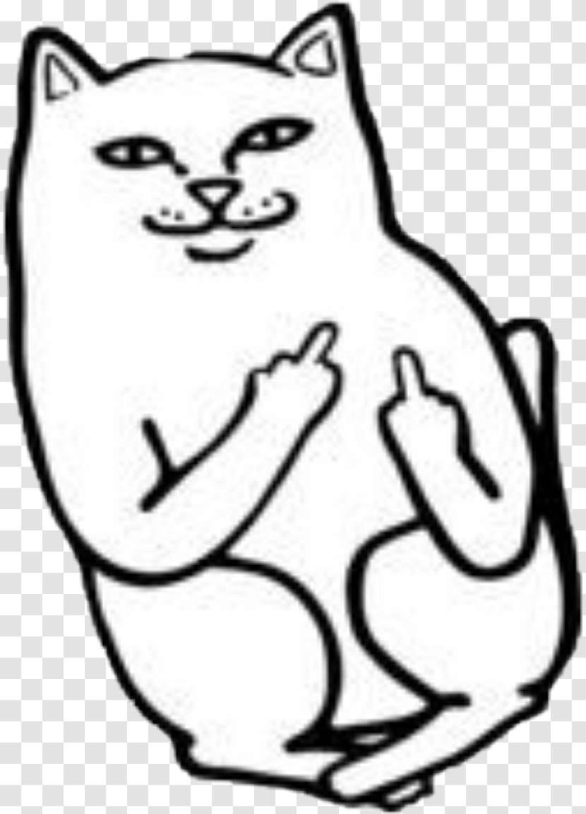 Cat Middle Finger The Image - Watercolor Transparent PNG