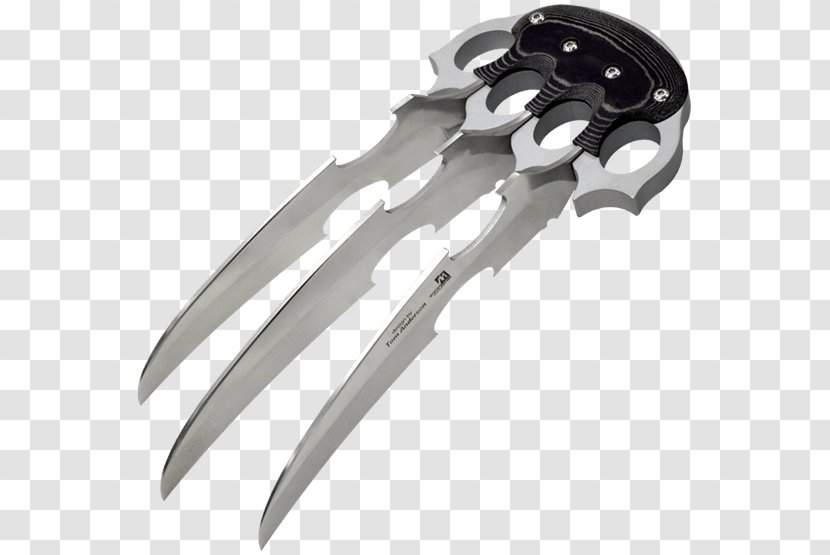 Throwing Knife Weapon Claw Brass Knuckles - Tool - Wolf Man Transparent PNG