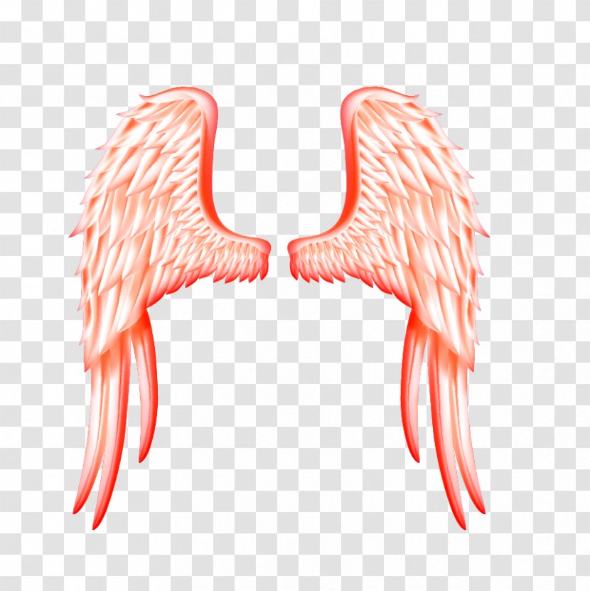 Wing Cartoon - Heart - Red Wings Transparent PNG