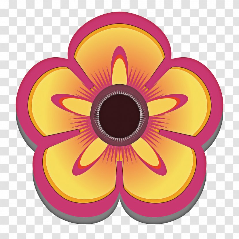 Pink Flower Cartoon - Sticker - Wildflower Transparent PNG