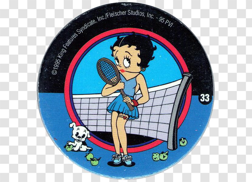 Betty Boop Cartoon Image Tennis - Vector Transparent PNG