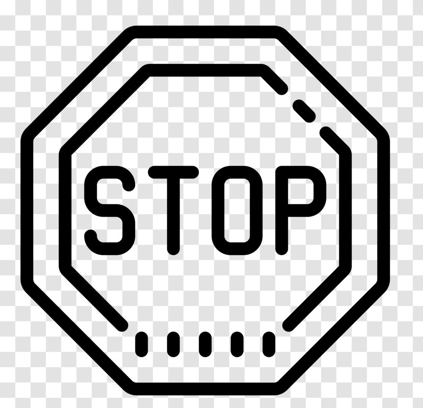 Traffic Sign Stop Warning Logo - Text - Stopped Transparent PNG