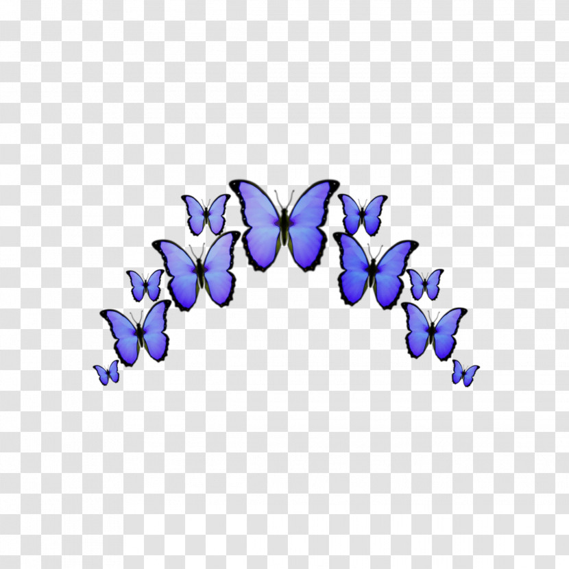 Emoji Butterflies Insects Blue Transparent PNG